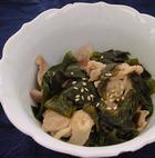 わかめと豚肉のぽん酢炒め